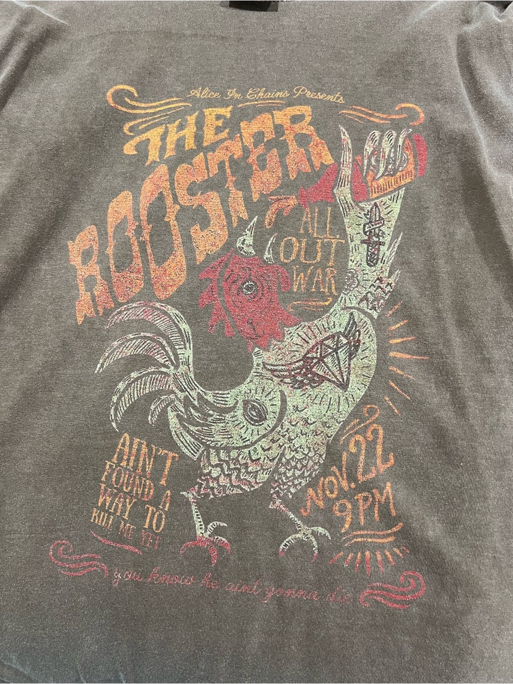 Alice In Chains vintage style rooster graphic tee - Picture 3 of 3